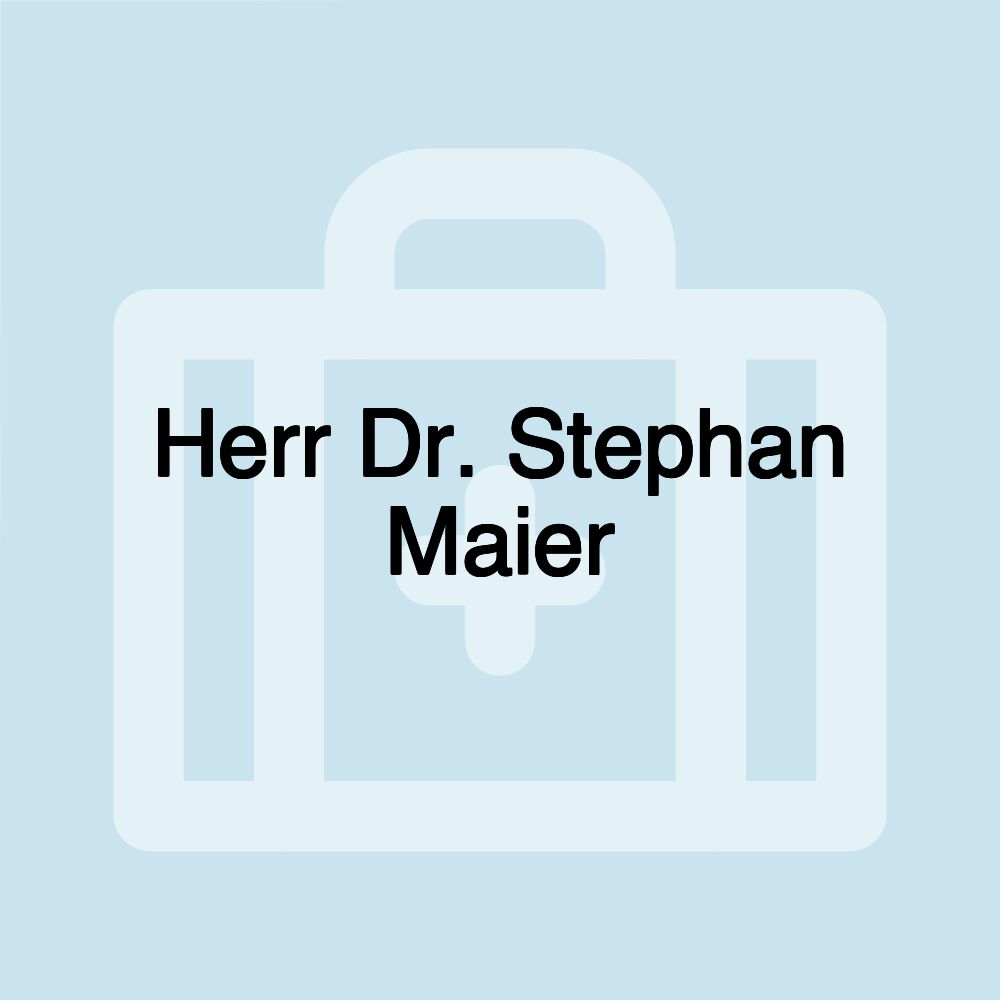 Herr Dr. Stephan Maier