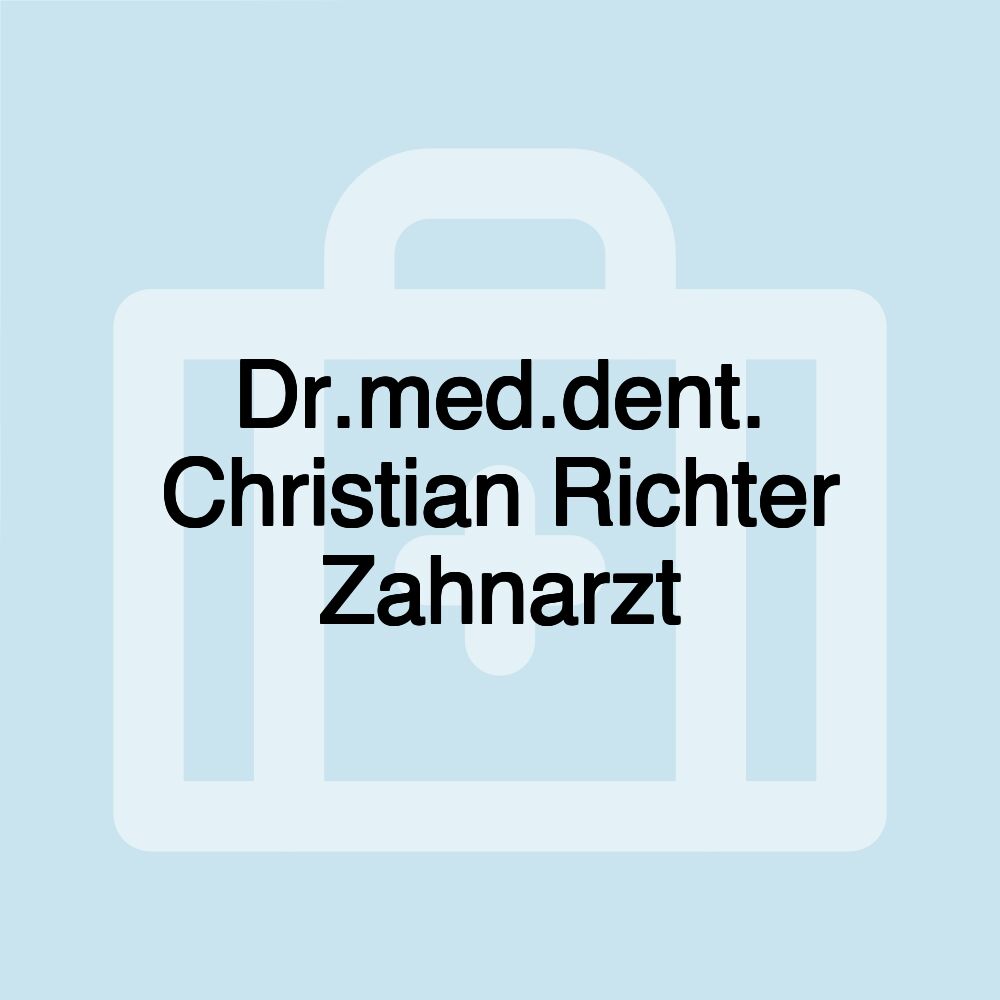 Dr.med.dent. Christian Richter Zahnarzt