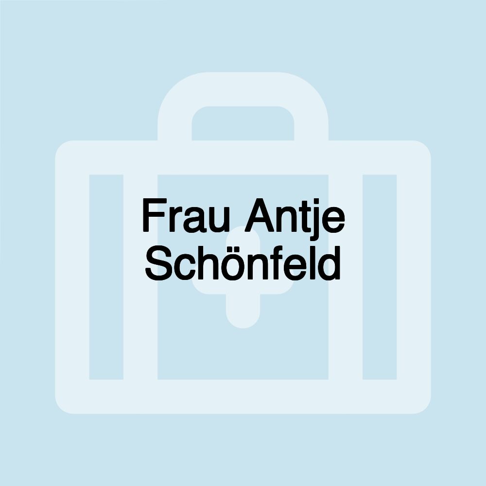 Frau Antje Schönfeld