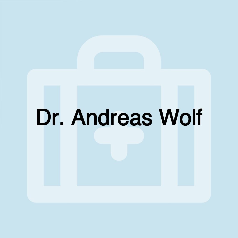 Dr. Andreas Wolf