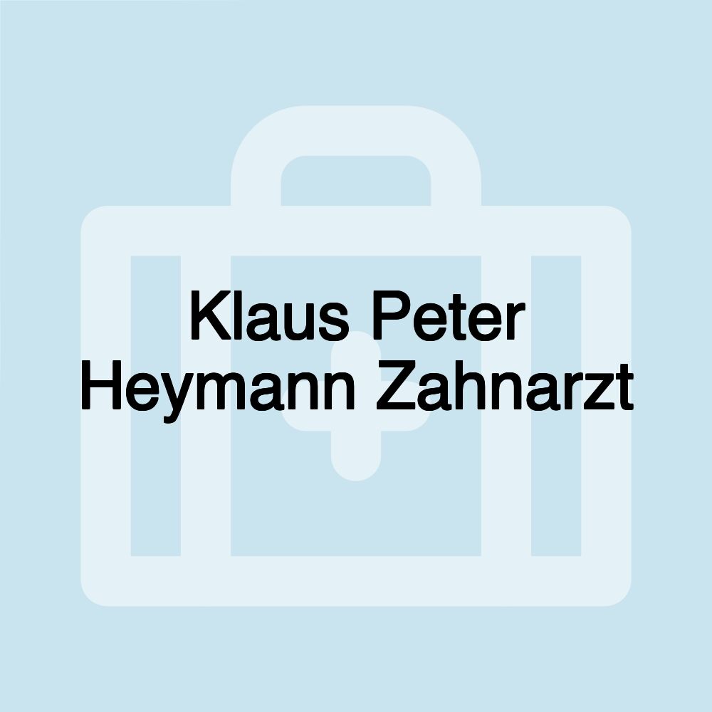 Klaus Peter Heymann Zahnarzt