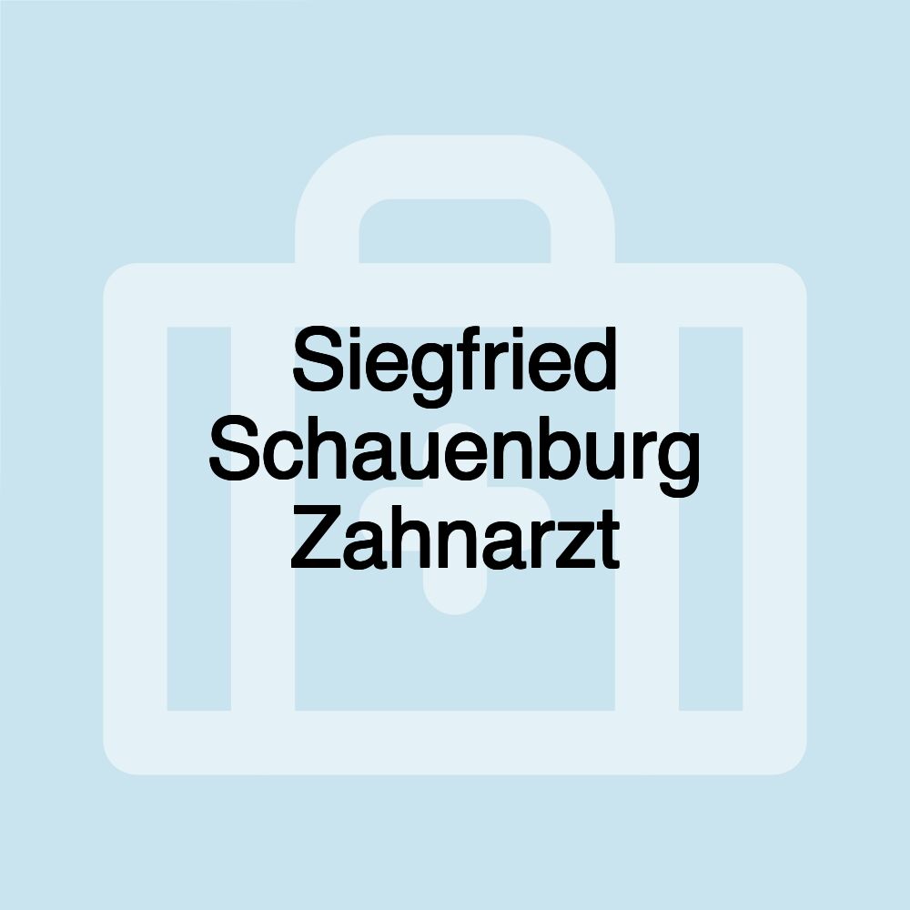 Siegfried Schauenburg Zahnarzt