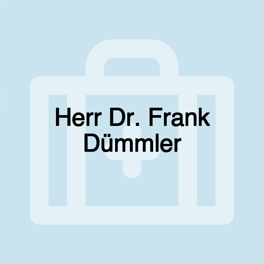 Herr Dr. Frank Dümmler