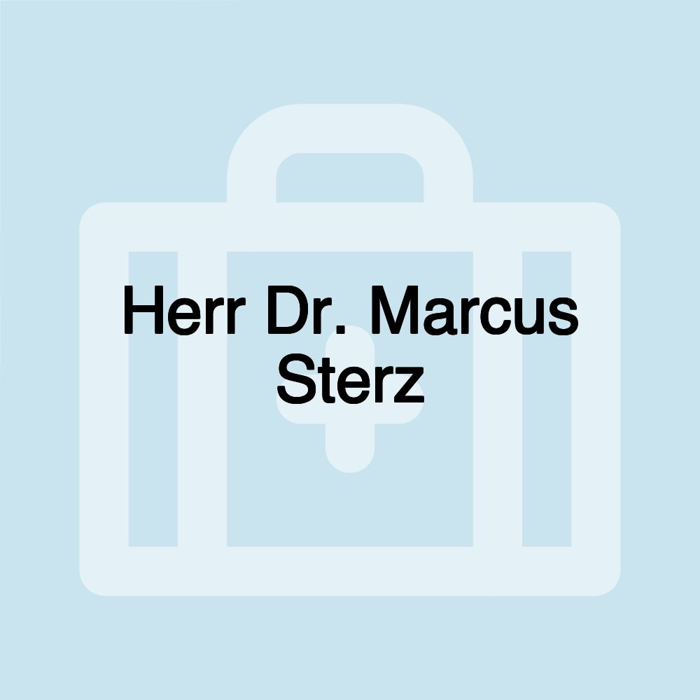 Herr Dr. Marcus Sterz