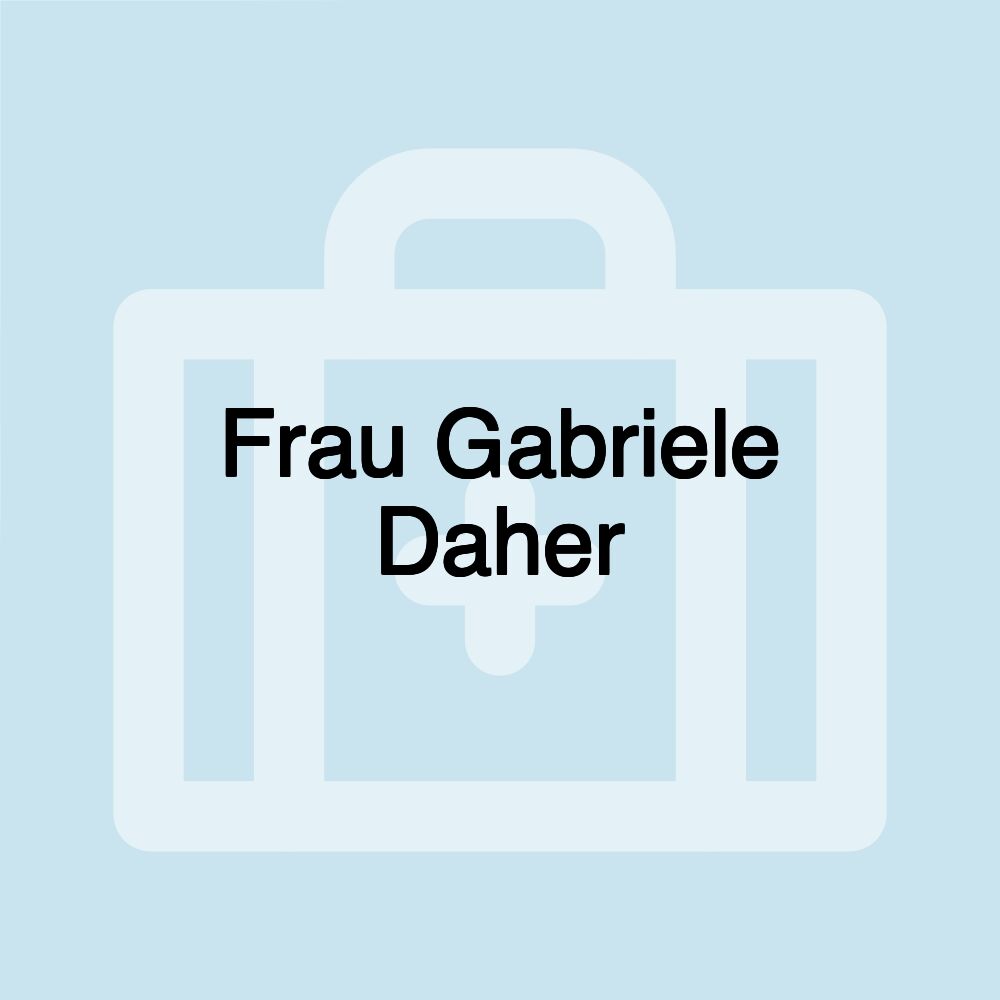 Frau Gabriele Daher