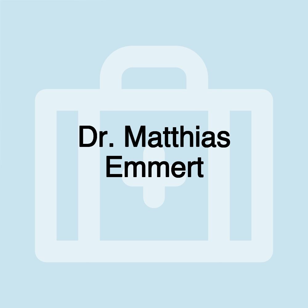 Dr. Matthias Emmert