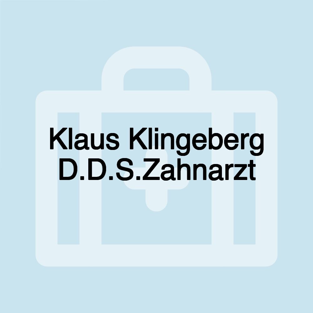 Klaus Klingeberg D.D.S.Zahnarzt