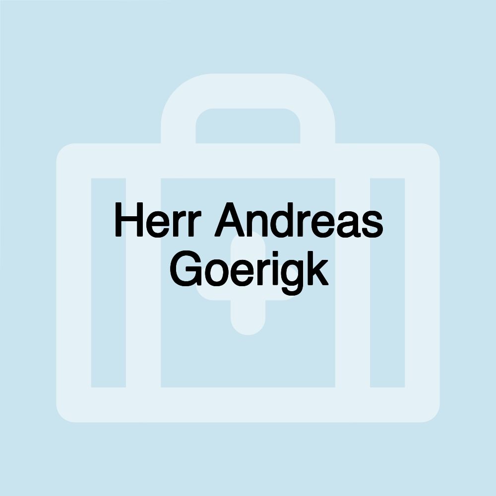 Herr Andreas Goerigk