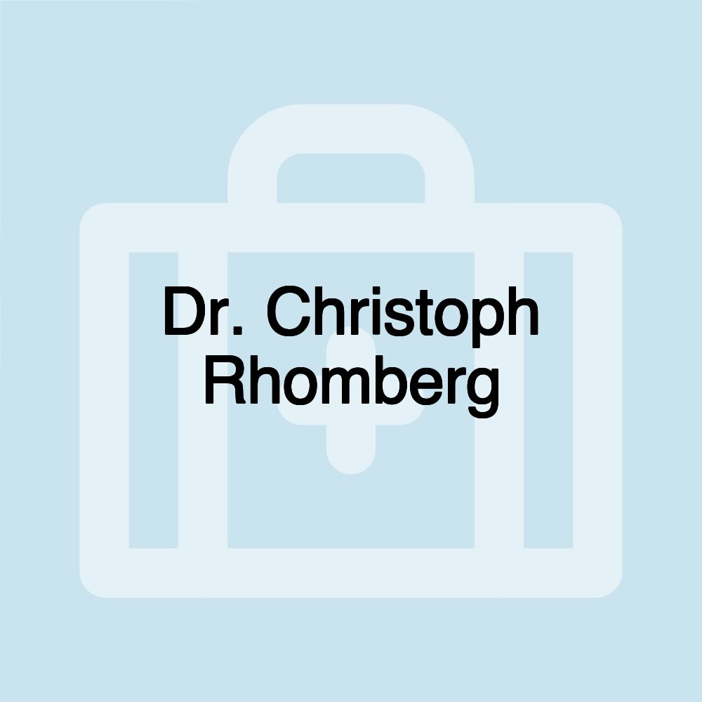 Dr. Christoph Rhomberg