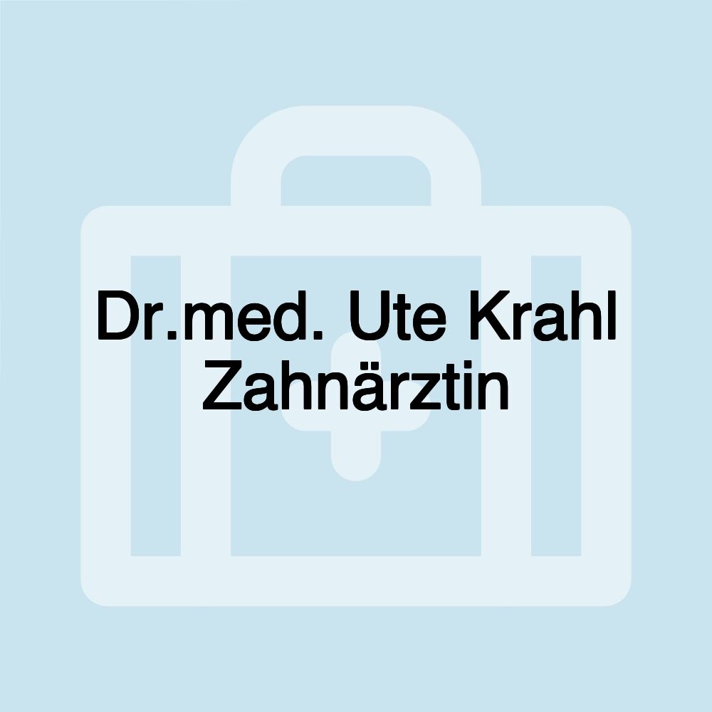 Dr.med. Ute Krahl Zahnärztin