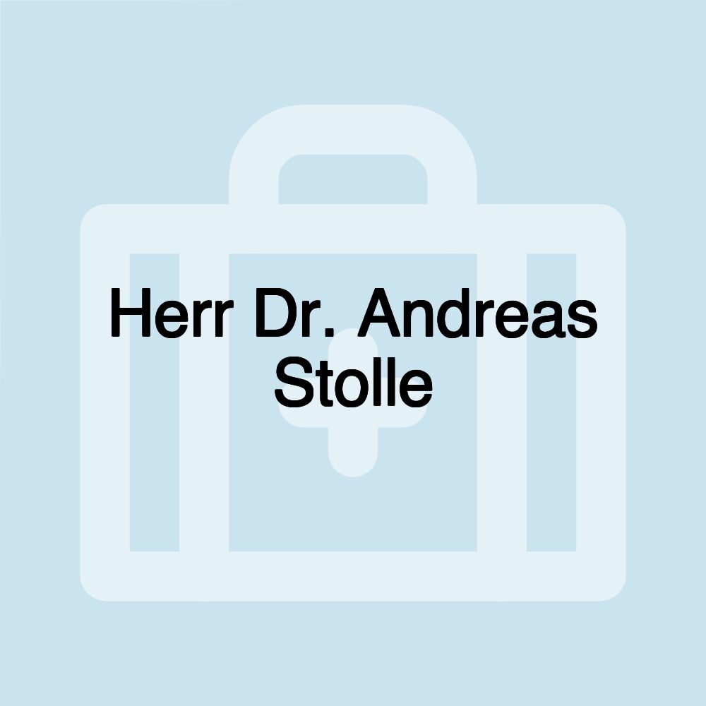 Herr Dr. Andreas Stolle