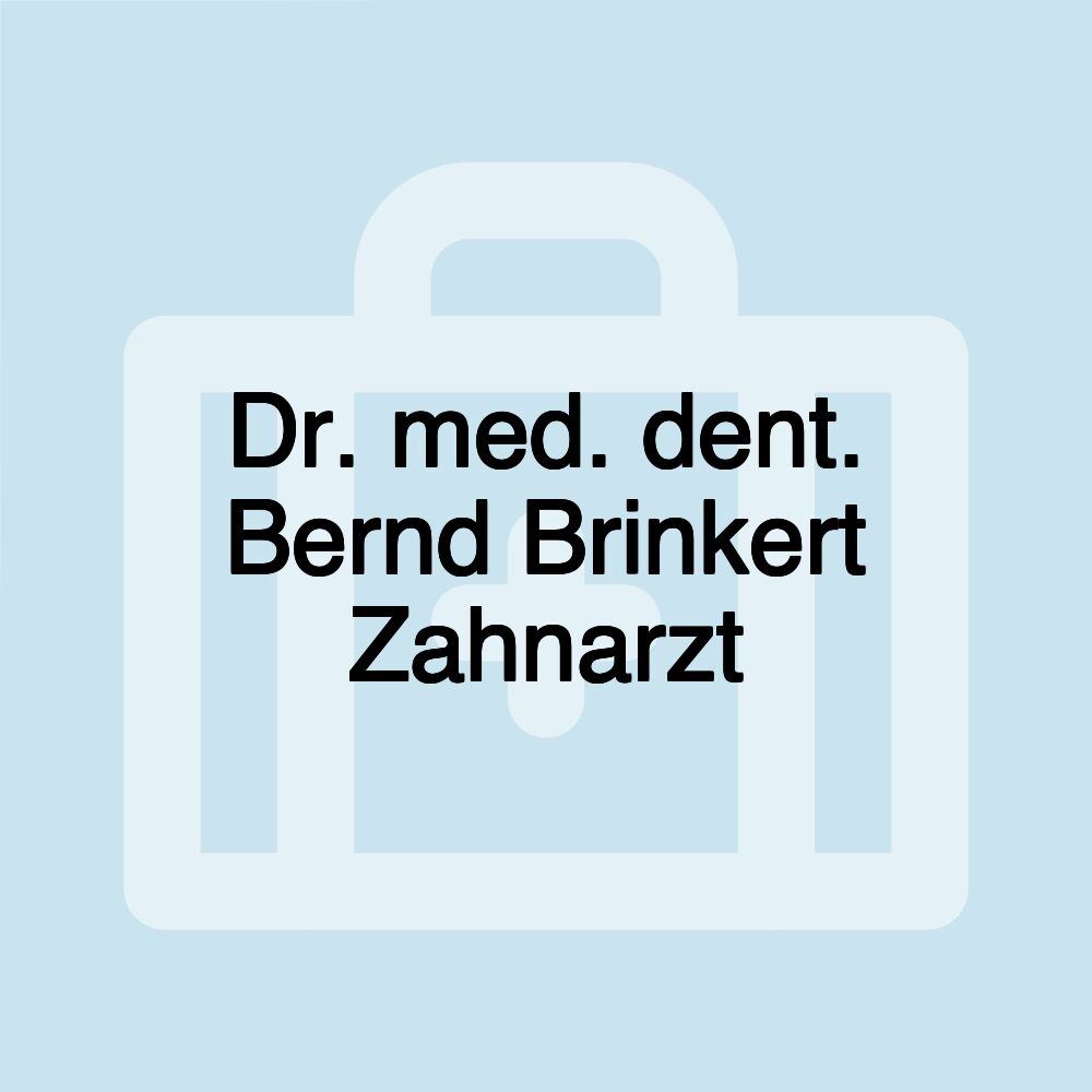 Dr. med. dent. Bernd Brinkert Zahnarzt