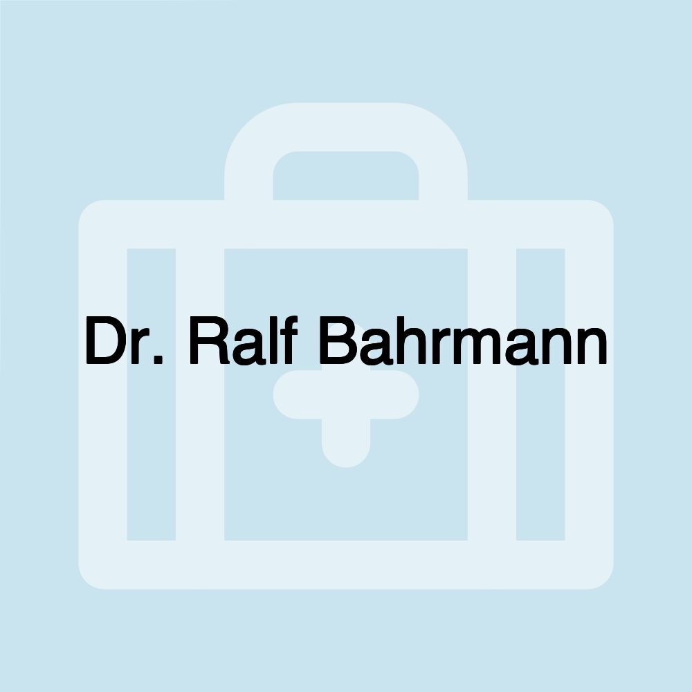 Dr. Ralf Bahrmann