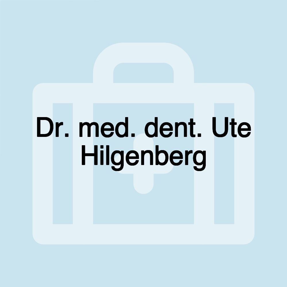 Dr. med. dent. Ute Hilgenberg