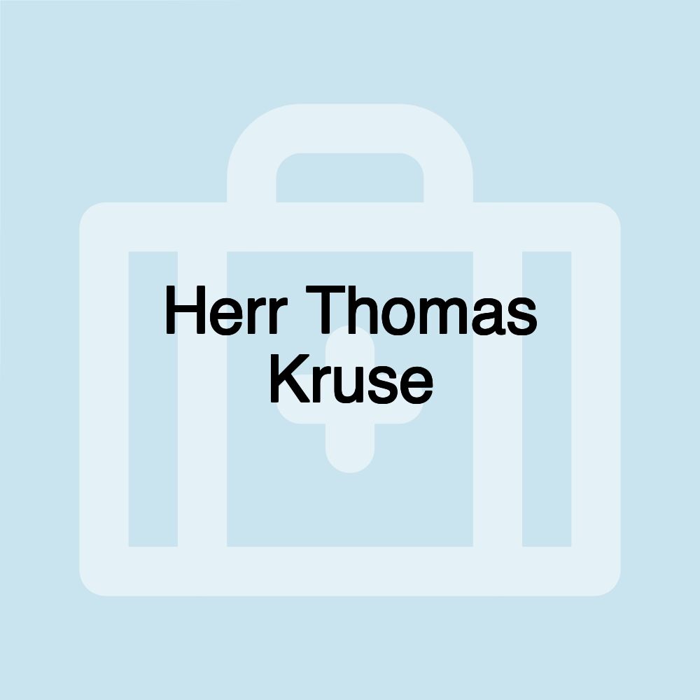 Herr Thomas Kruse