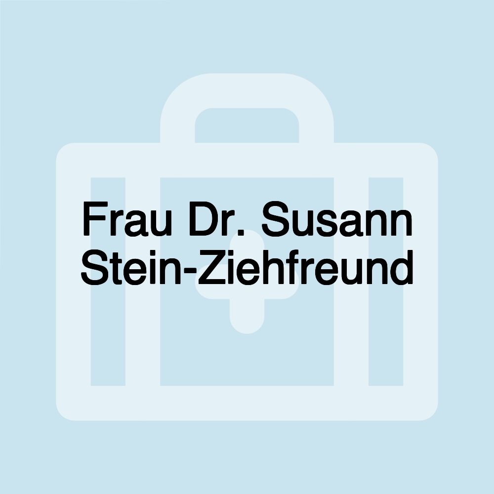 Frau Dr. Susann Stein-Ziehfreund