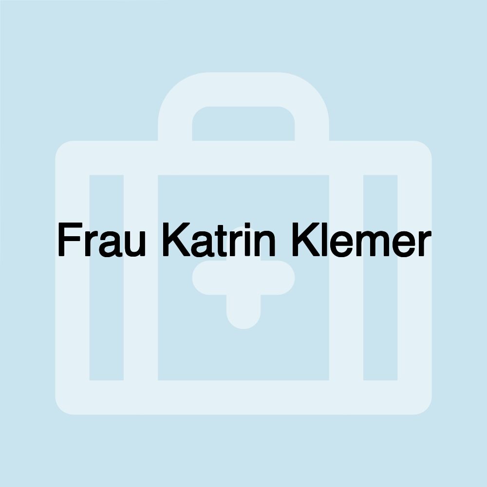 Frau Katrin Klemer