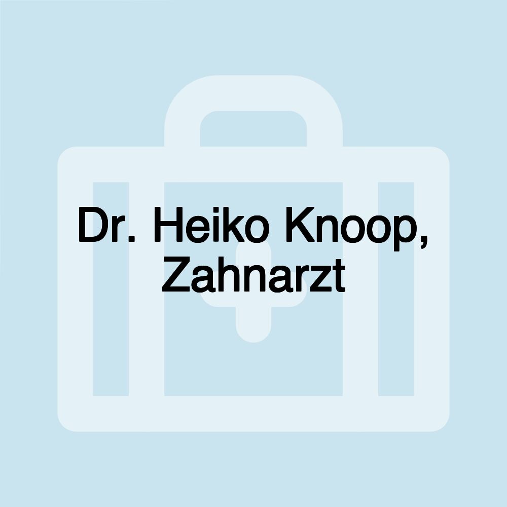 Dr. Heiko Knoop, Zahnarzt