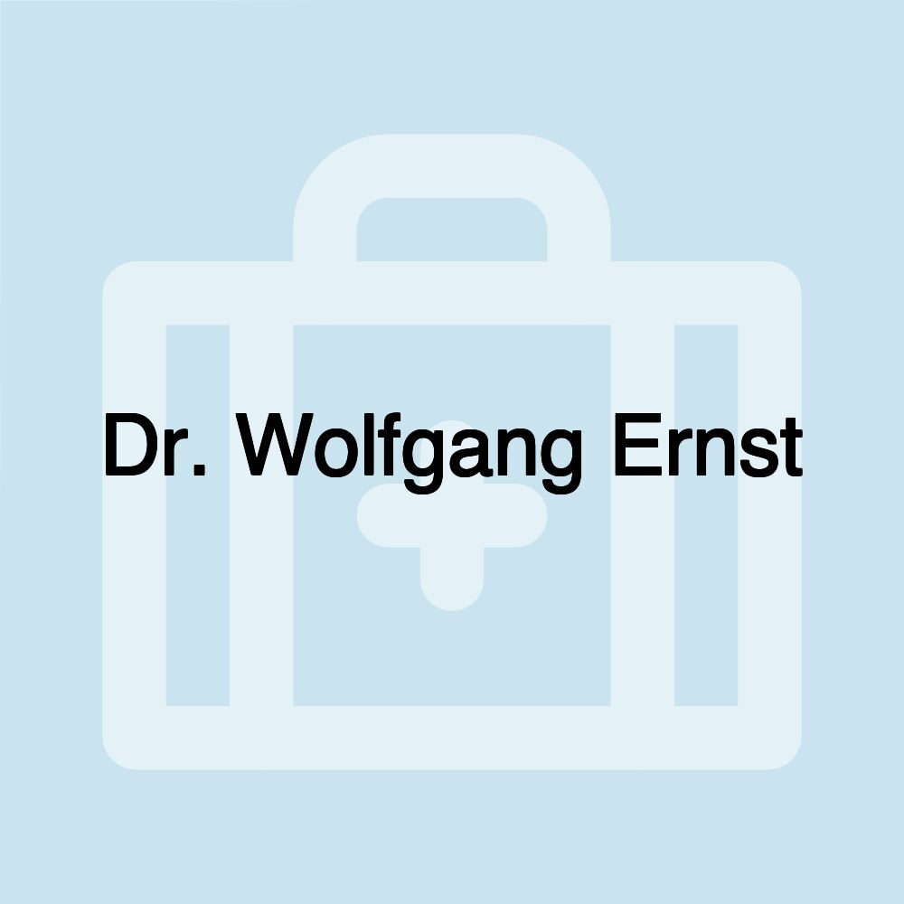 Dr. Wolfgang Ernst