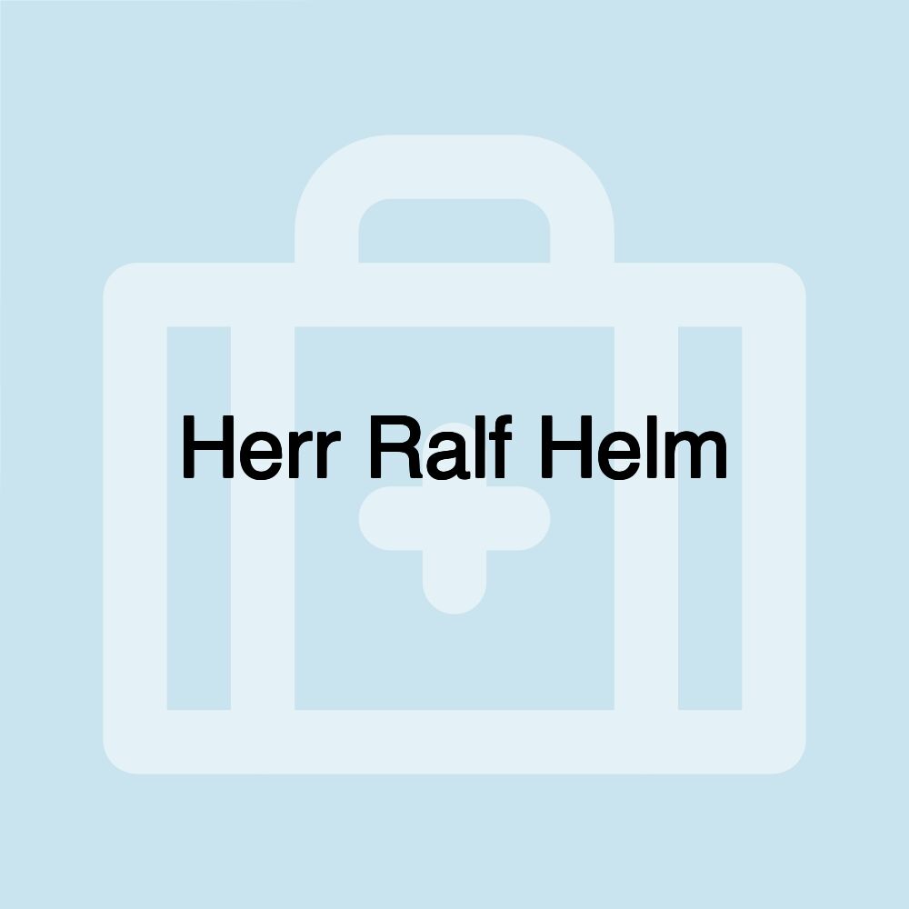 Herr Ralf Helm