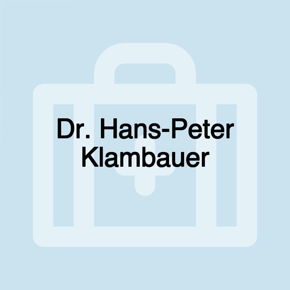 Dr. Hans-Peter Klambauer