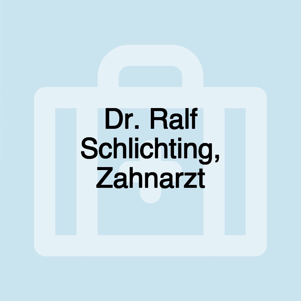 Dr. Ralf Schlichting, Zahnarzt