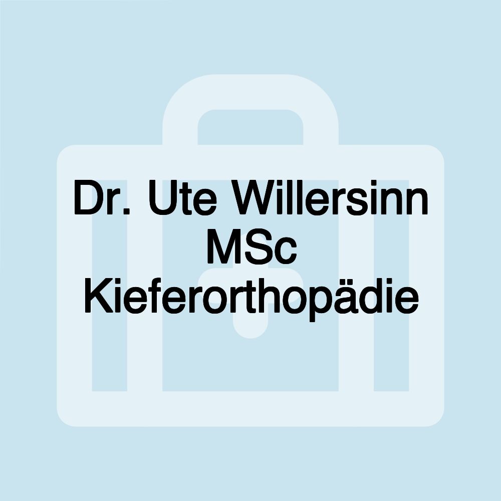 Dr. Ute Willersinn MSc Kieferorthopädie