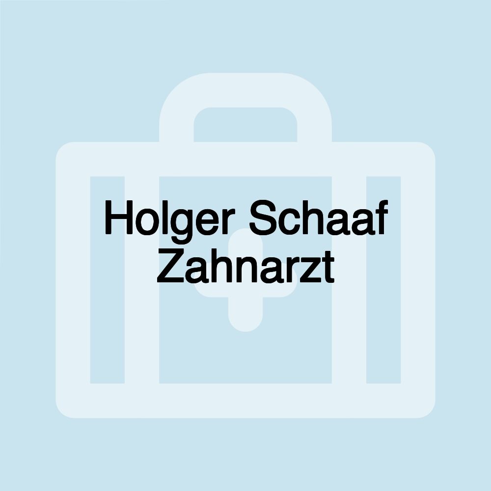 Holger Schaaf Zahnarzt