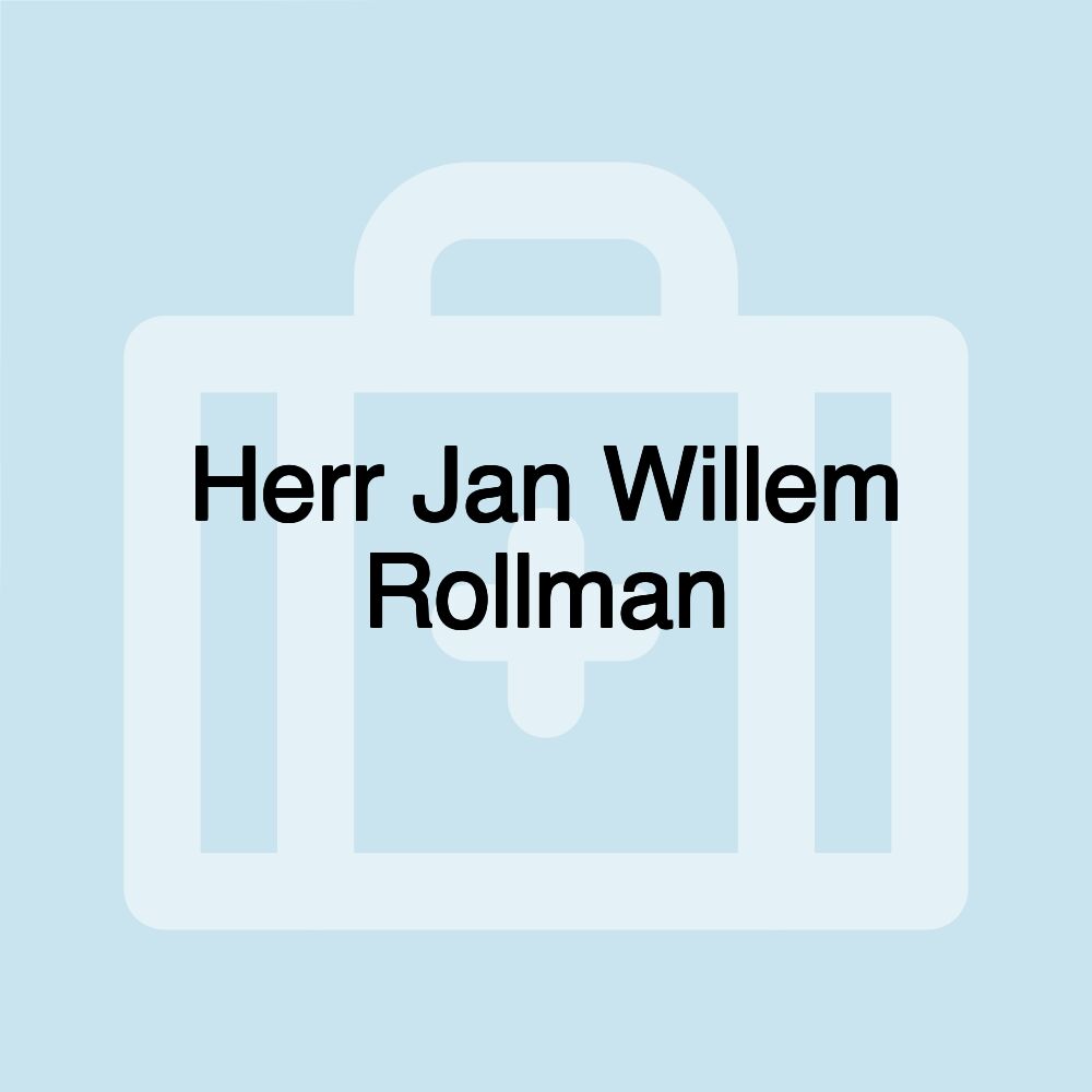 Herr Jan Willem Rollman