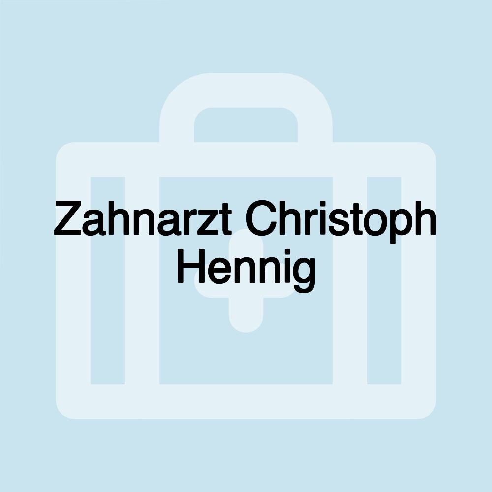 Zahnarzt Christoph Hennig