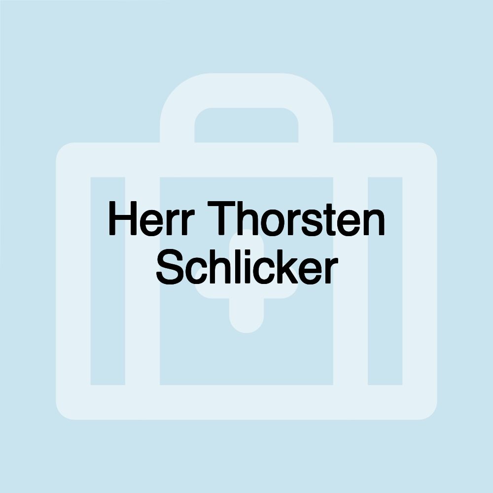 Herr Thorsten Schlicker