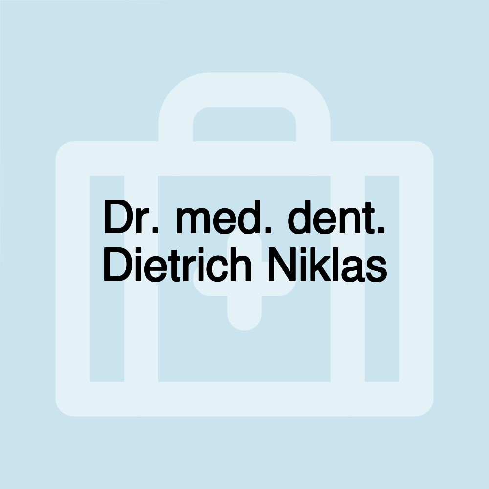 Dr. med. dent. Dietrich Niklas