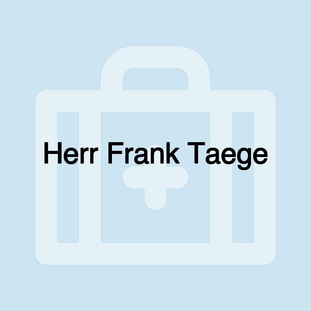 Herr Frank Taege