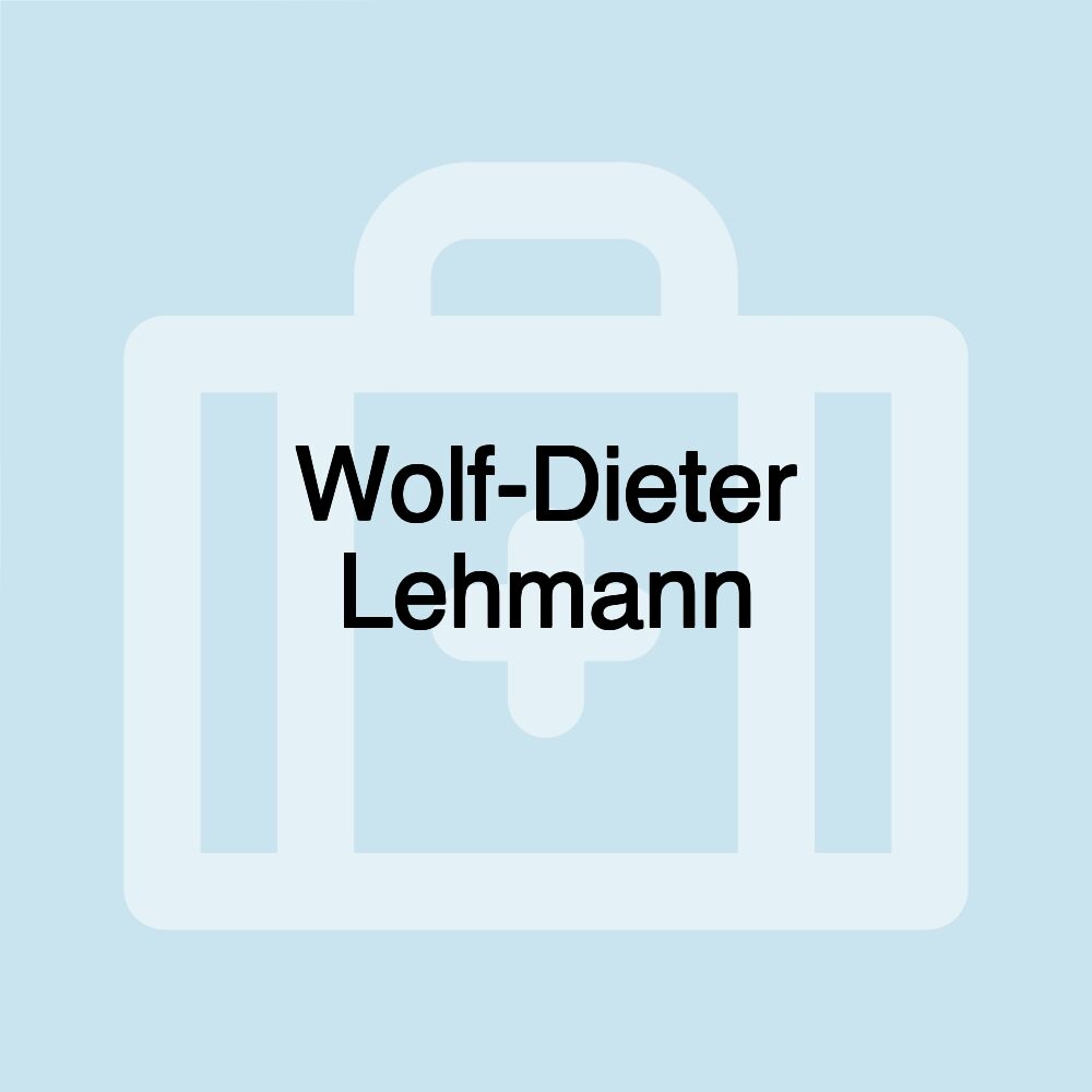 Wolf-Dieter Lehmann