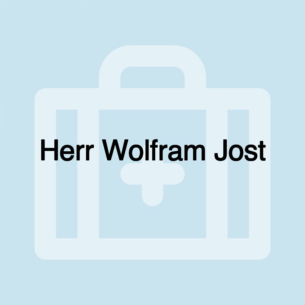 Herr Wolfram Jost