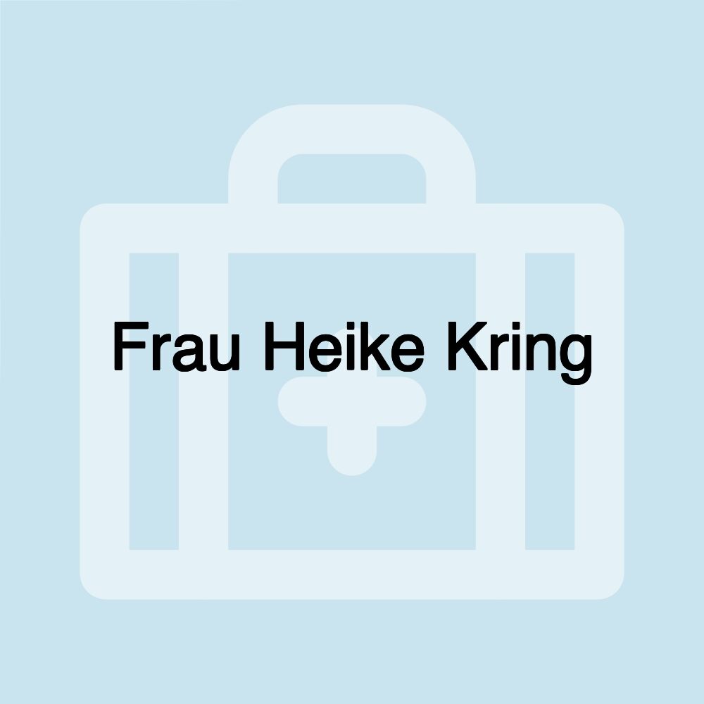 Frau Heike Kring