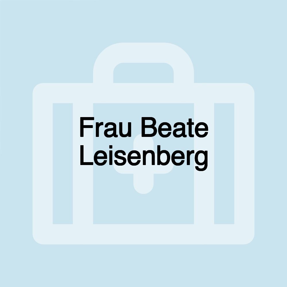 Frau Beate Leisenberg