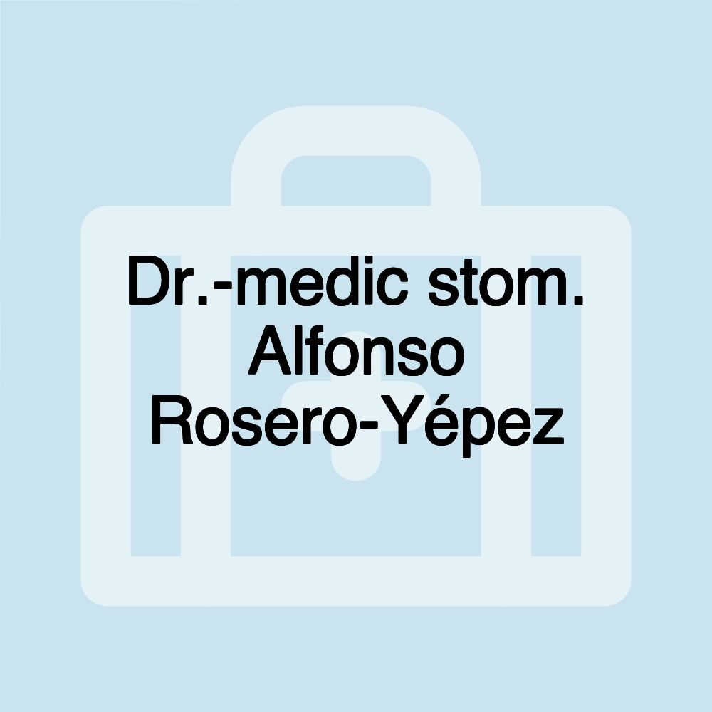 Dr.-medic stom. Alfonso Rosero-Yépez