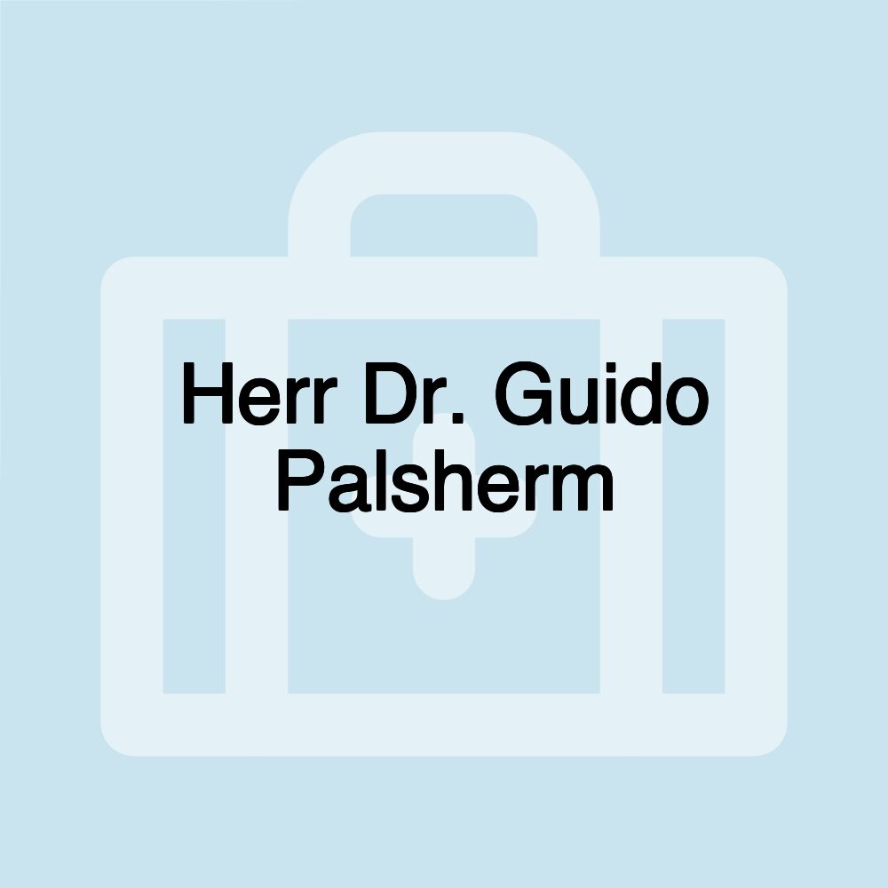 Herr Dr. Guido Palsherm