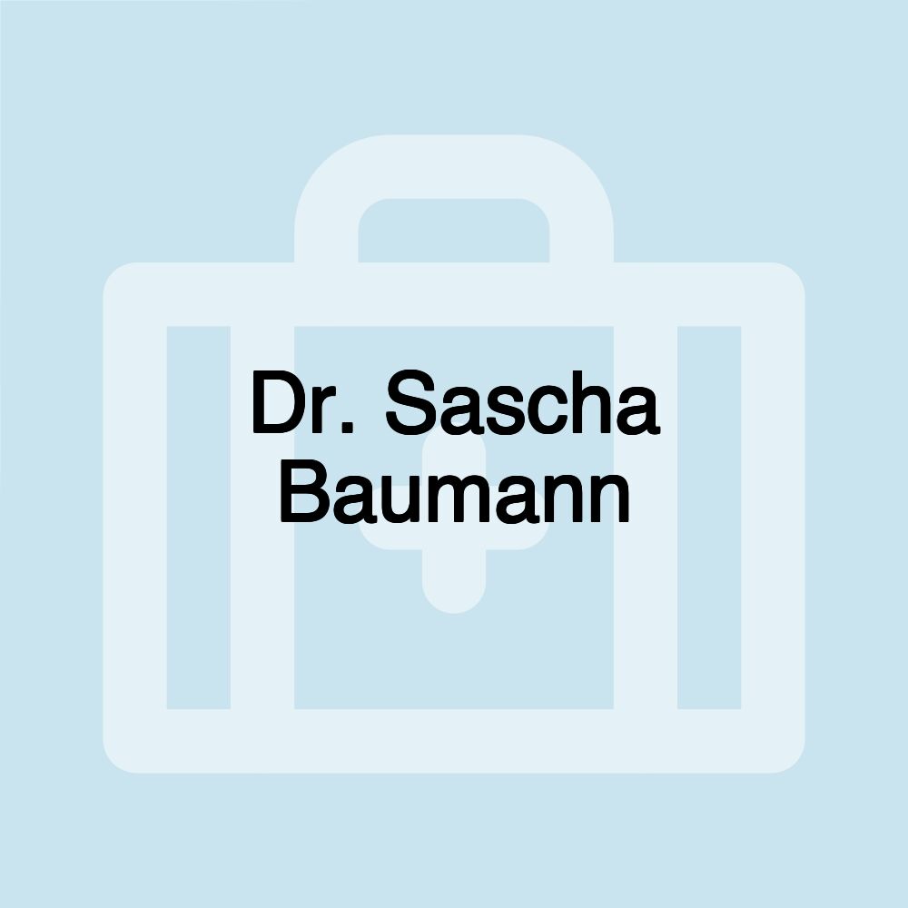 Dr. Sascha Baumann