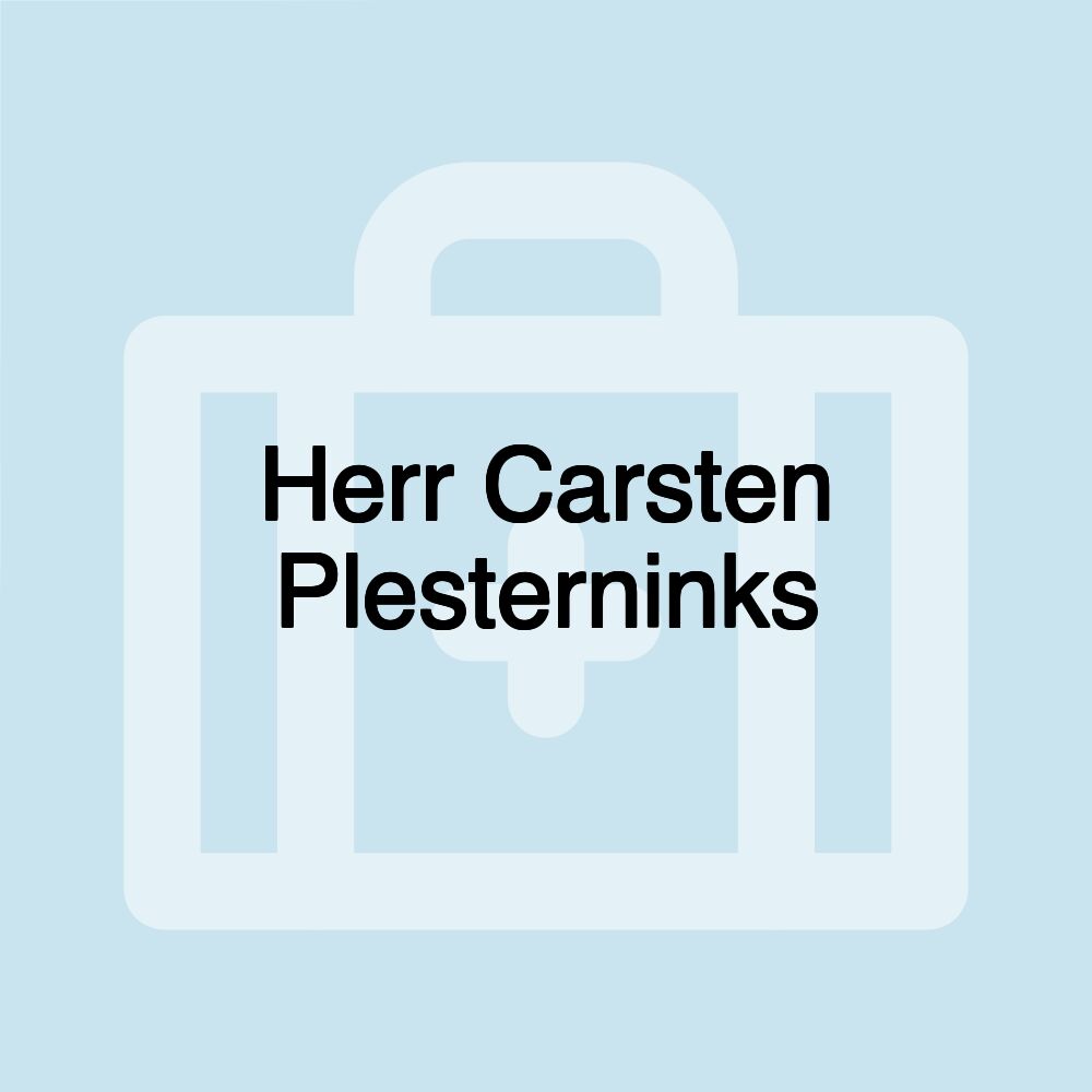 Herr Carsten Plesterninks