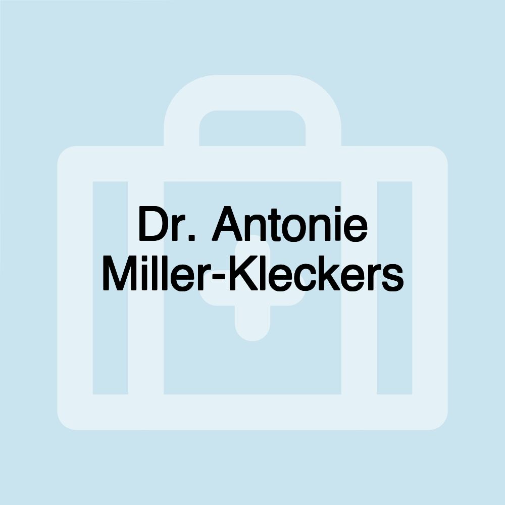 Dr. Antonie Miller-Kleckers