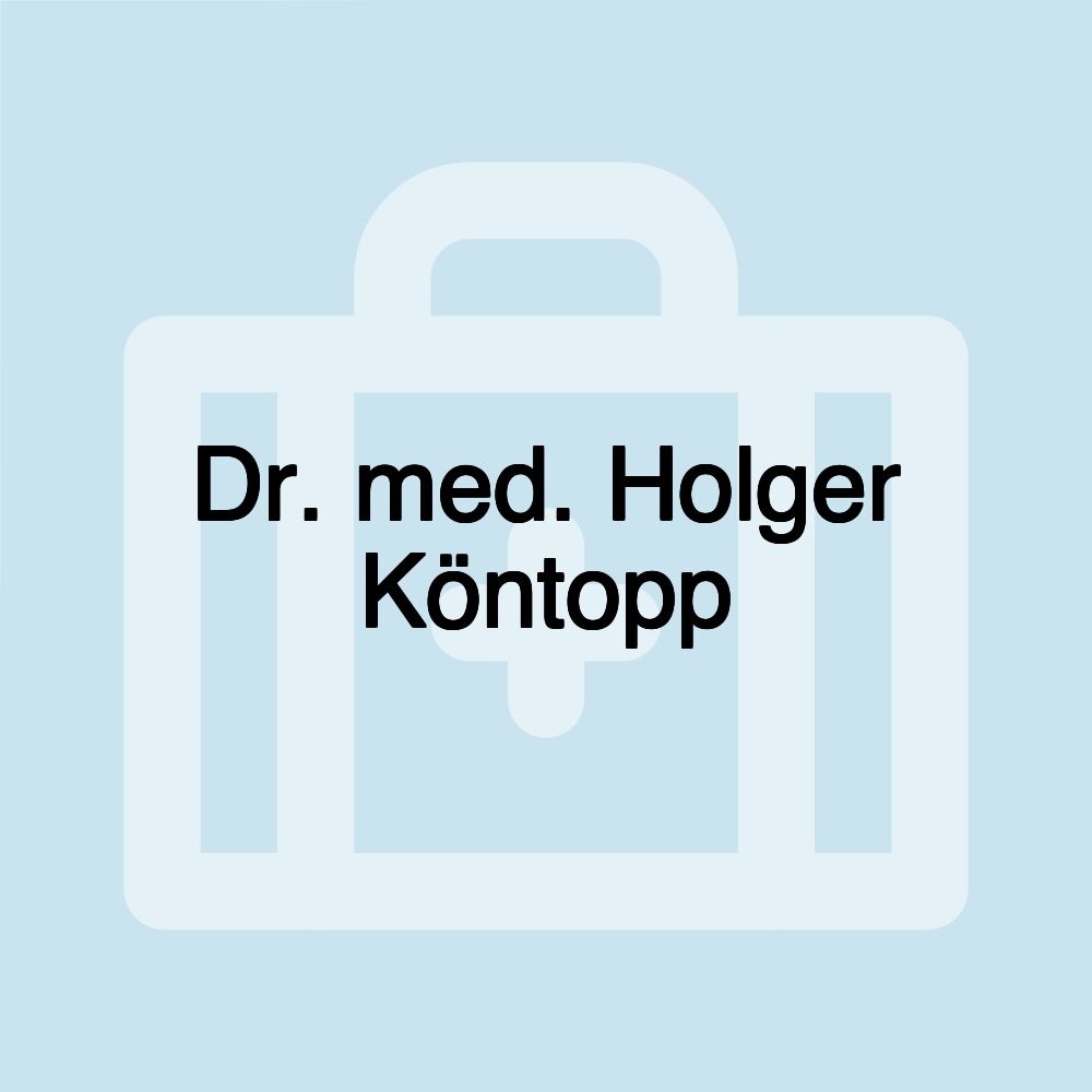Dr. med. Holger Köntopp