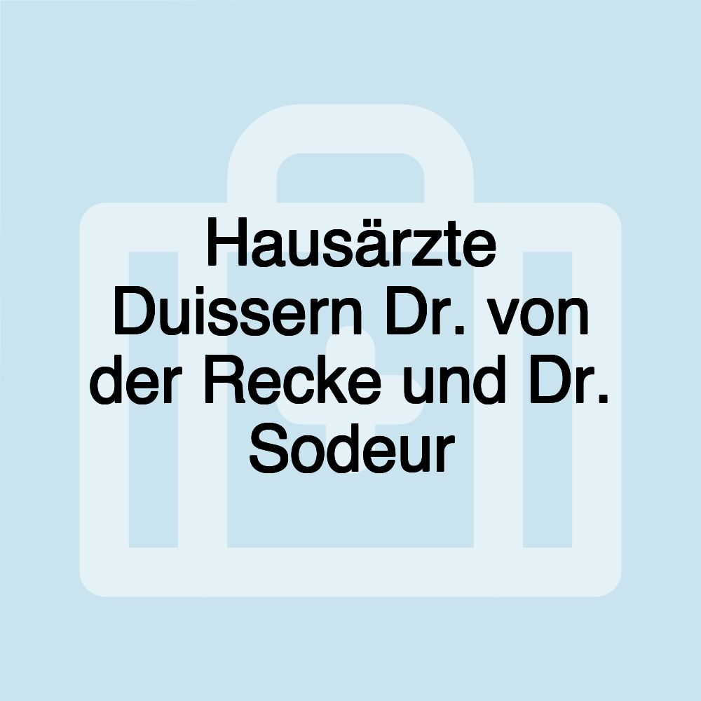 Hausärzte Duissern Dr. von der Recke und Dr. Sodeur
