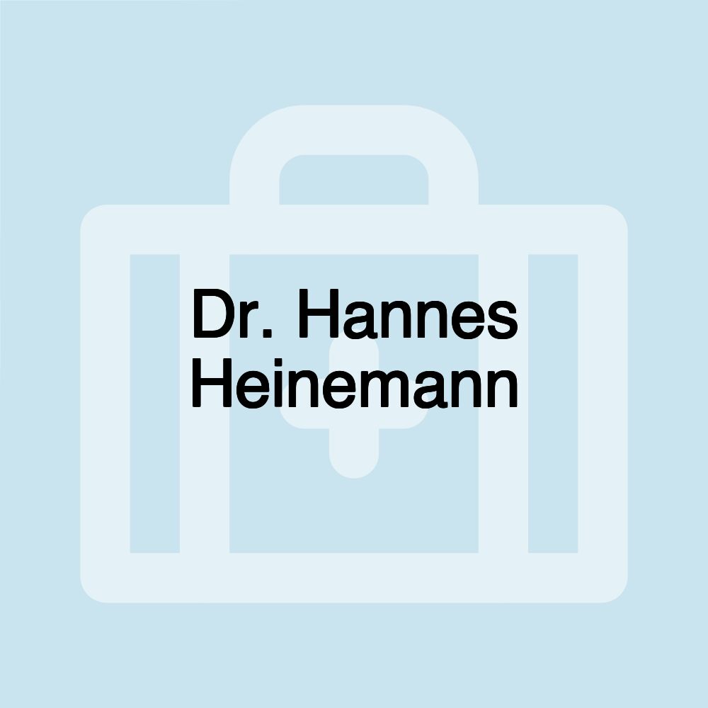 Dr. Hannes Heinemann