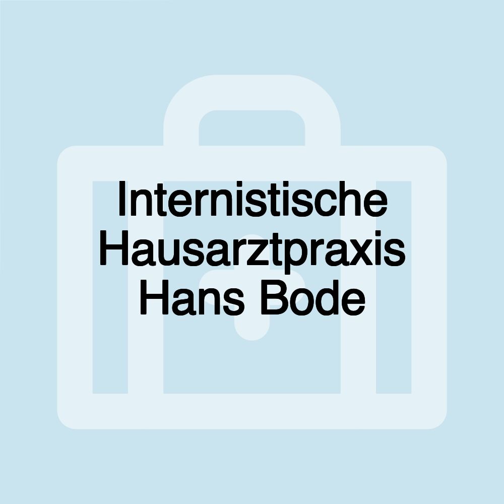 Internistische Hausarztpraxis Hans Bode