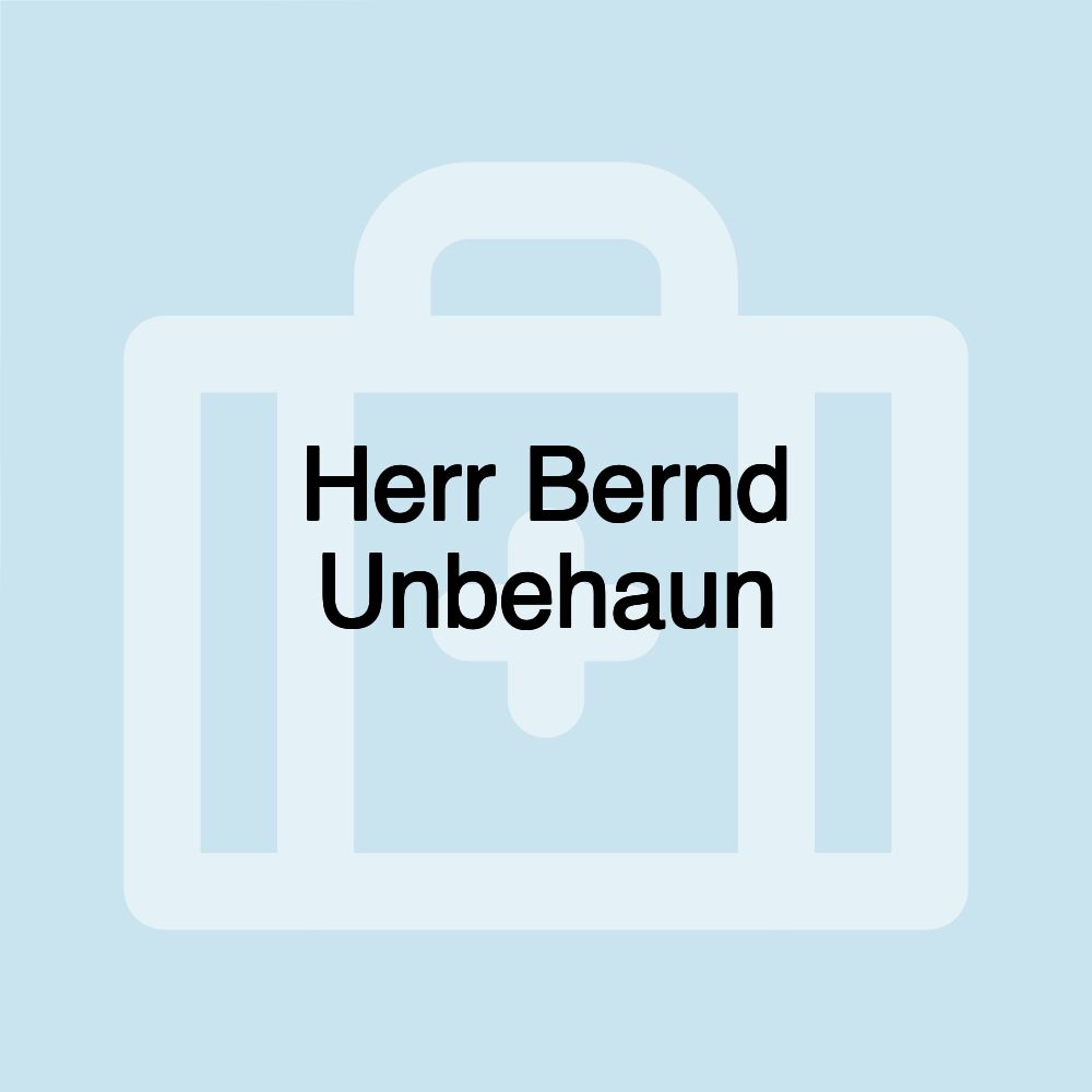 Herr Bernd Unbehaun