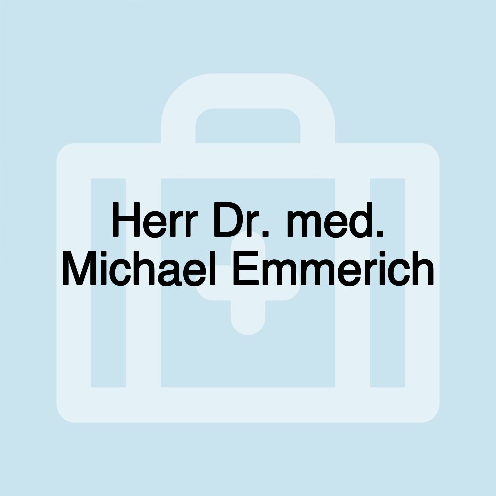 Herr Dr. med. Michael Emmerich