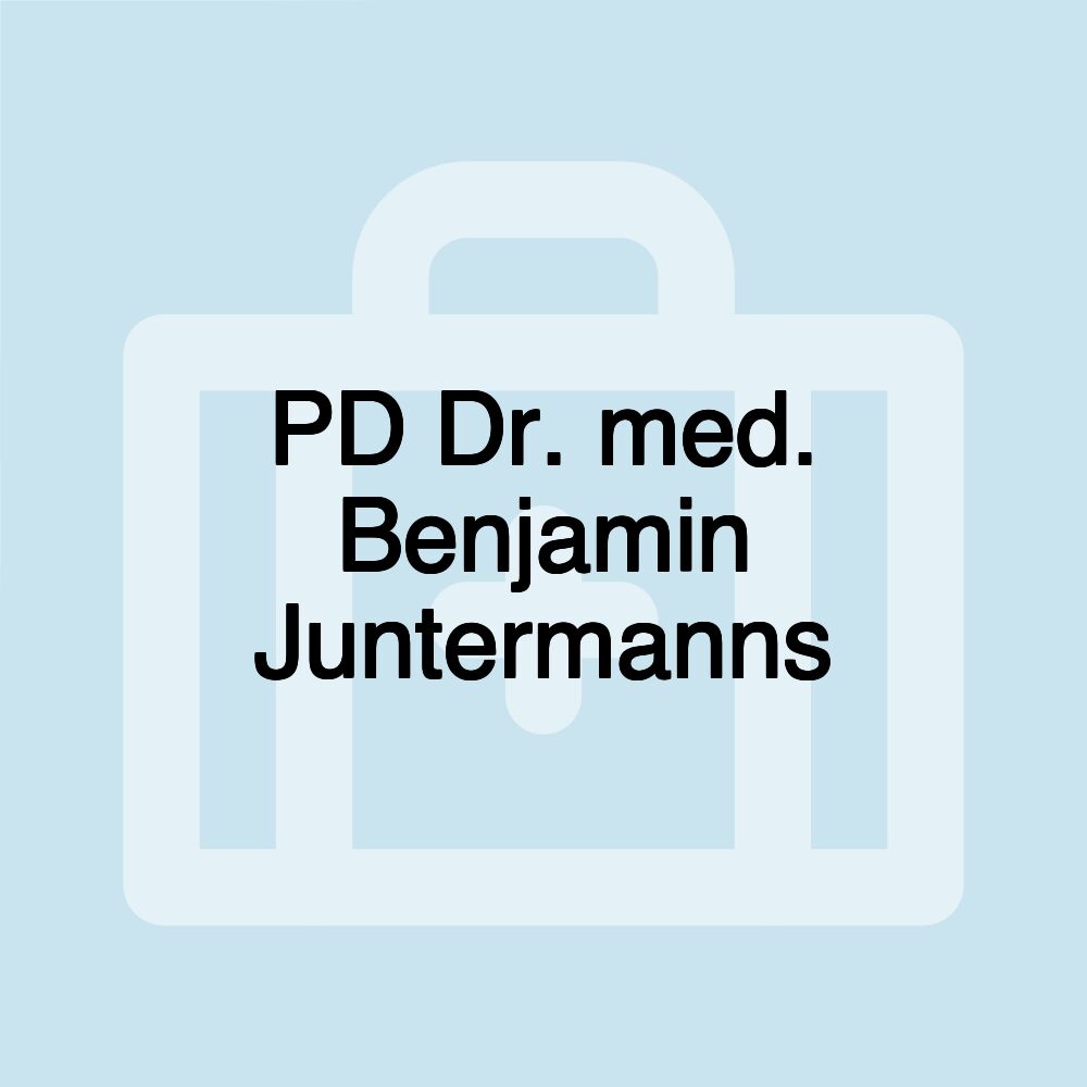PD Dr. med. Benjamin Juntermanns