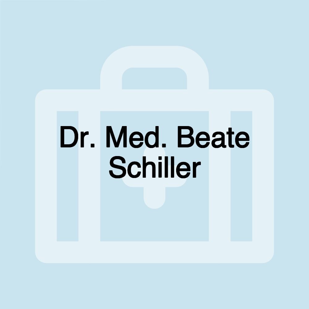 Dr. Med. Beate Schiller